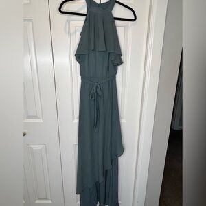 O’NEILL DRAPED MAXI HALTER DRESS SIZE SMALL